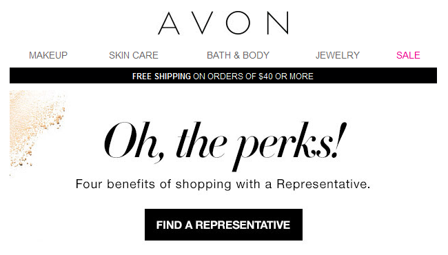 Avon brings you Joy of joining a representative